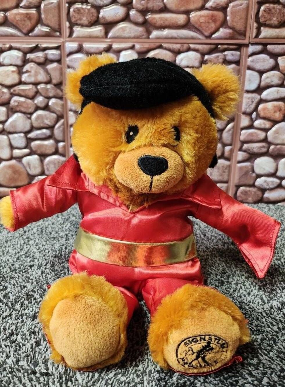Elvis Plush Bear Animated Singing Blue Christmas #A23